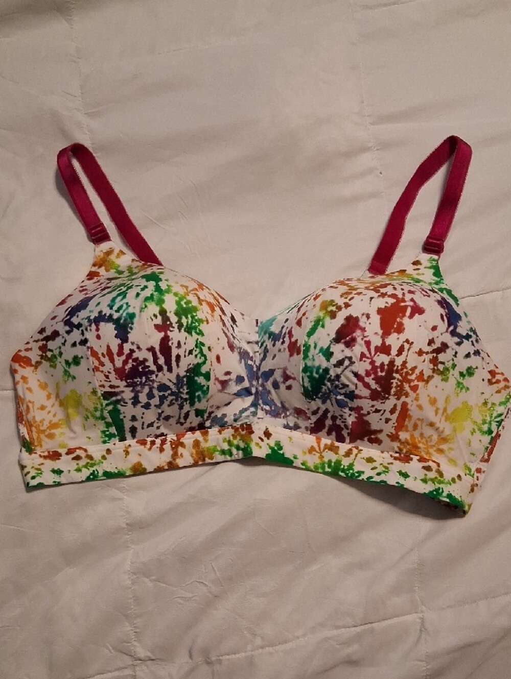Torrid Curve 40D Multi-Color Splash Print Wireless Pushup Bra